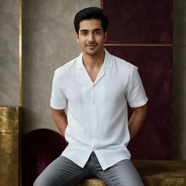 White_Breathable_Regular_Fit_Shirt_For_Men