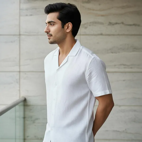 White_Breathable_Regular_Fit_Shirt_For_Men