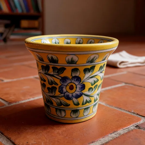 Blue_Pottery_Ceramic_Hand_Painted_Floral_Planter