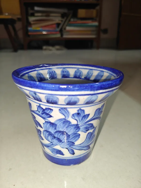 Blue_Pottery_Ceramic_Handpainted_Floral_Pattern_Planter