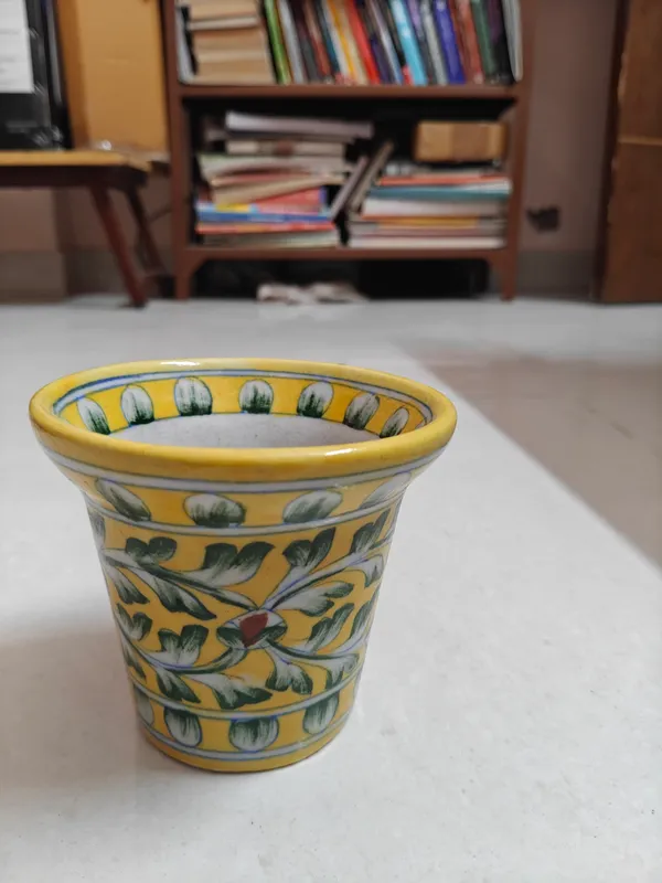 Pottery__Hand_Painted_Floral_Design_Planter_Pot