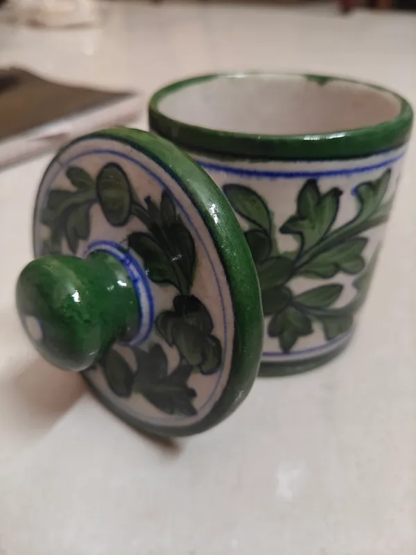 Pottery__Hand_Painted_Floral_Storage_Jar