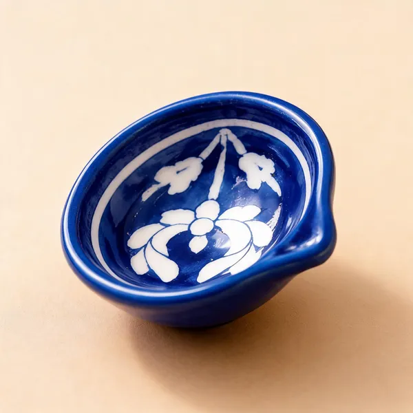 Blue_Pottery_Ceramic_Festive_White_Floral_Print_Diya_Set_Of_6