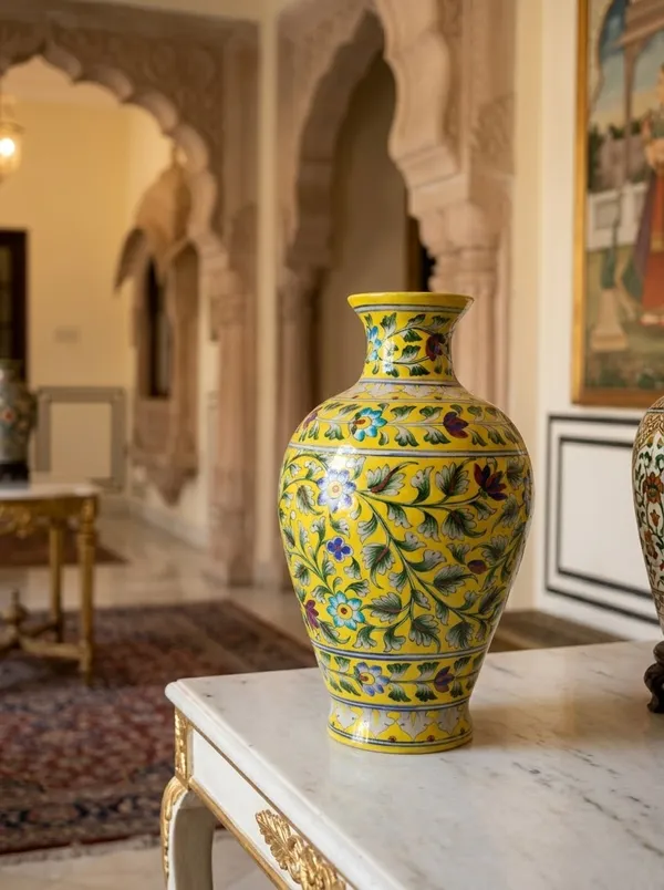 Pottery__Floral_Pattern_Decorative_Vase