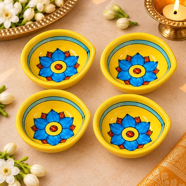 Pottery__Festive_Floral_Print_Diya_Set