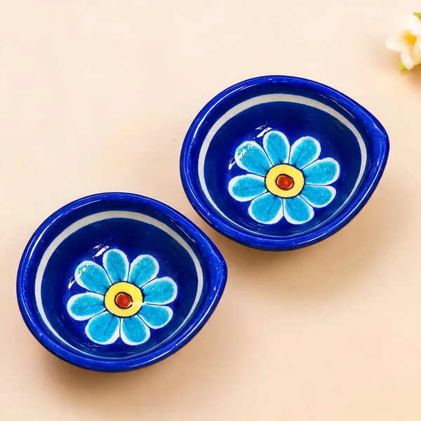 Blue_Pottery_Ceramic_Festive_Floral_Diya_Pack_Of_2