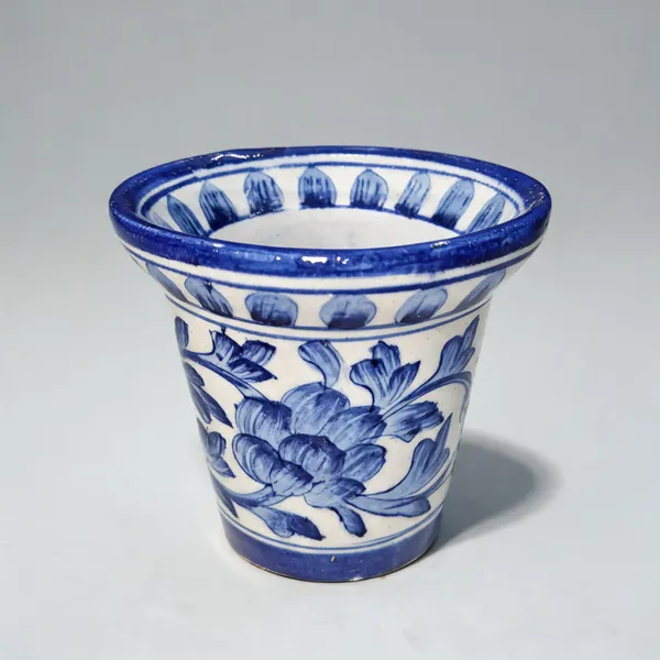 Blue_Pottery_Ceramic_Handpainted_Floral_Pattern_Planter