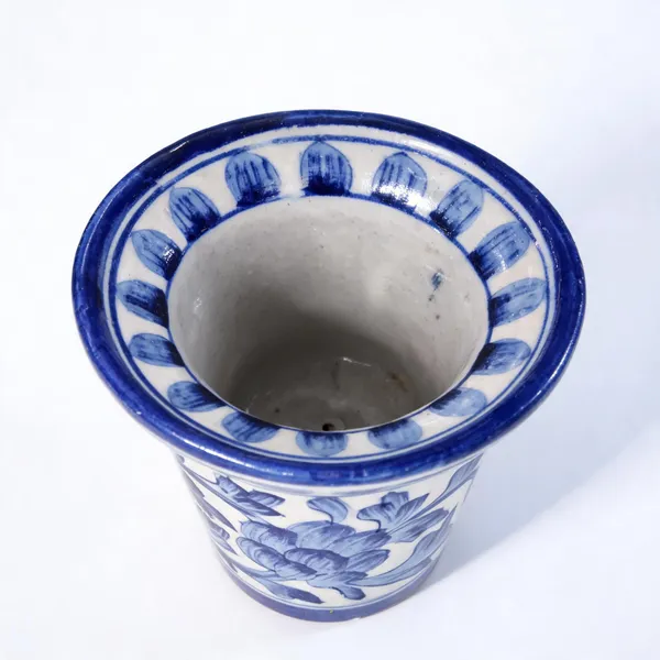 Blue_Pottery_Ceramic_Handpainted_Floral_Pattern_Planter
