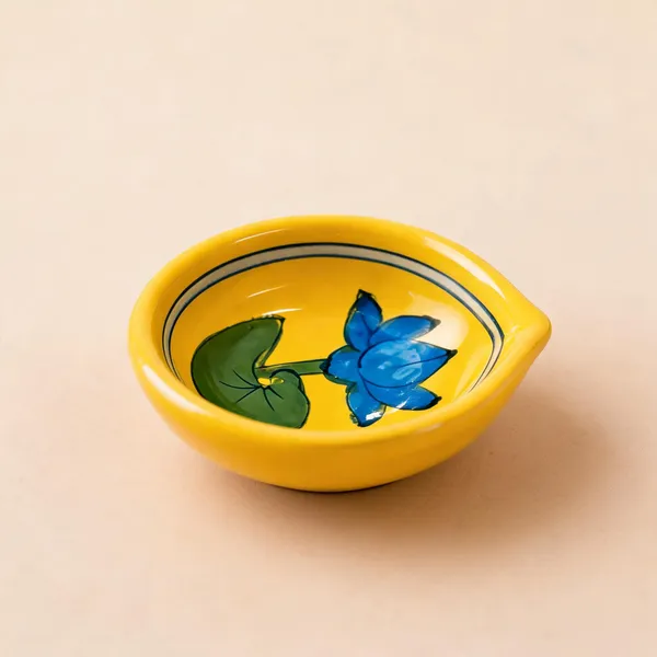 Blue_Pottery_Ceramic_Festive_Floral_Diya_Set_Of_4