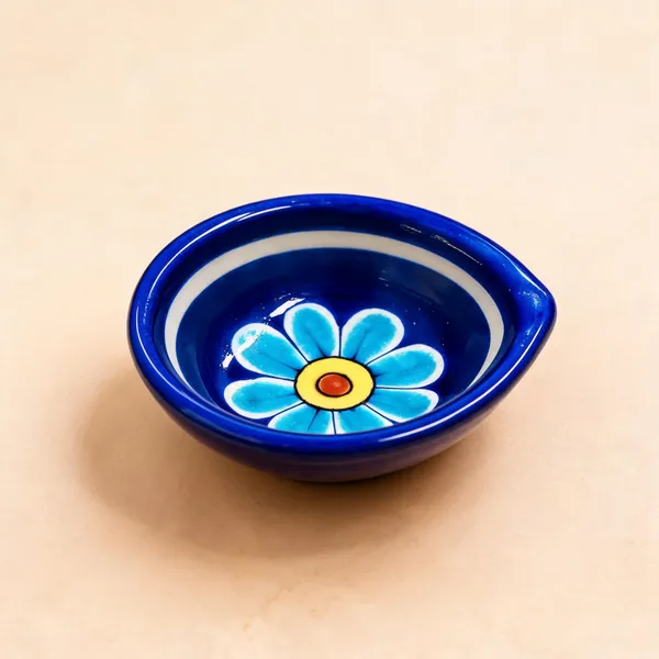 Blue_Pottery_Ceramic_Festive_Floral_Diya_Set_Of_4