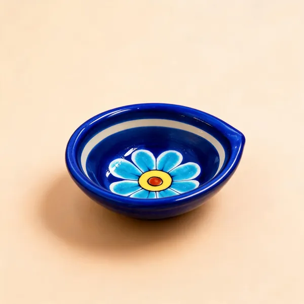 Blue_Pottery_Ceramic_Festive_Floral_Diya_Set_Of_4