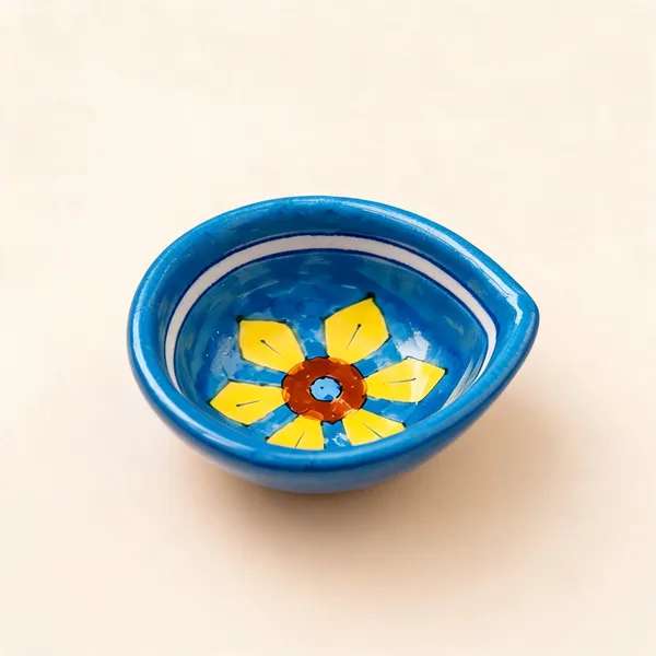 Blue_Pottery_Ceramic_Hand_Painted_Floral_Decorative_Bowl_Set_Of_4