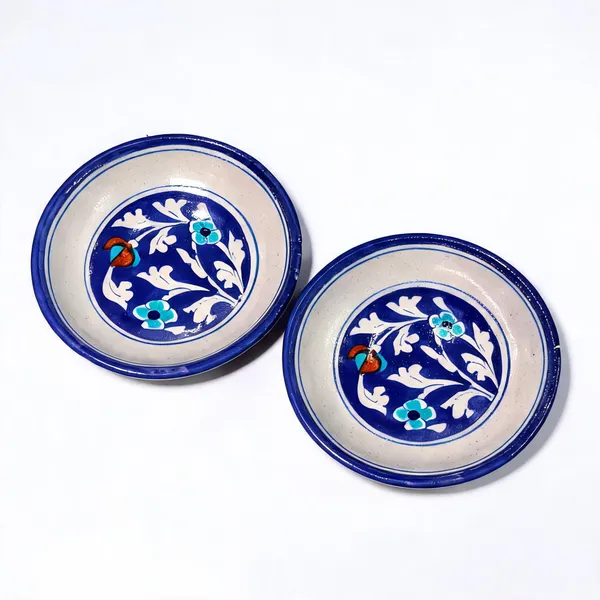 Blue_Pottery_Ceramic_Traditional_Floral_Leafy_Motif_Decorative_Plate_-_Pack_of_2