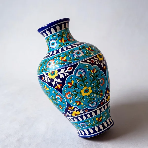 Blue_Pottery_Ceramic_Traditional_Multicolour_Floral_Pattern_Decorative_Vase