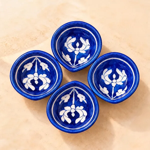 Blue_Pottery_Ceramic_Festive_White_Floral_Print_Diya_Set_Of_4