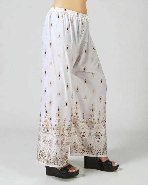 White_Rayon_Wide_Leg_Palazzo_Pants_For_Women