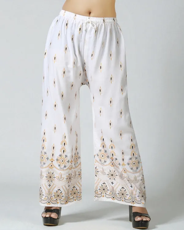 White_Rayon_Wide_Leg_Palazzo_Pants_For_Women