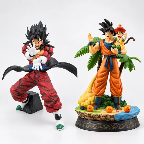 Goku_Super_Saiyan_4_Red_Outfit_Pvc_Action_Figurine_And_Goku_And_Gohan_Father_Son_Themed_Base_Pvc_Figurine_Pack_Of_2