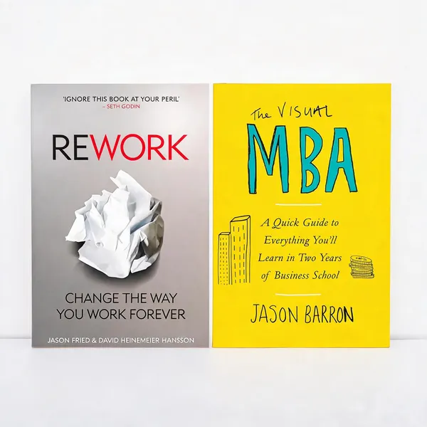 The_Visual_MBA_&_Rework_Combo_by_Jason_Barron_&_Jason_Fried_Pack_Of_2
