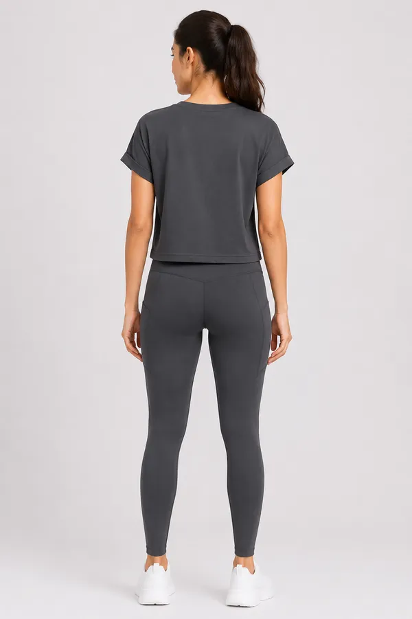 Wear_Jukebox_Just_Easy_Nylon-Spandex_Women_Gym_Wear_Set_Charcoal