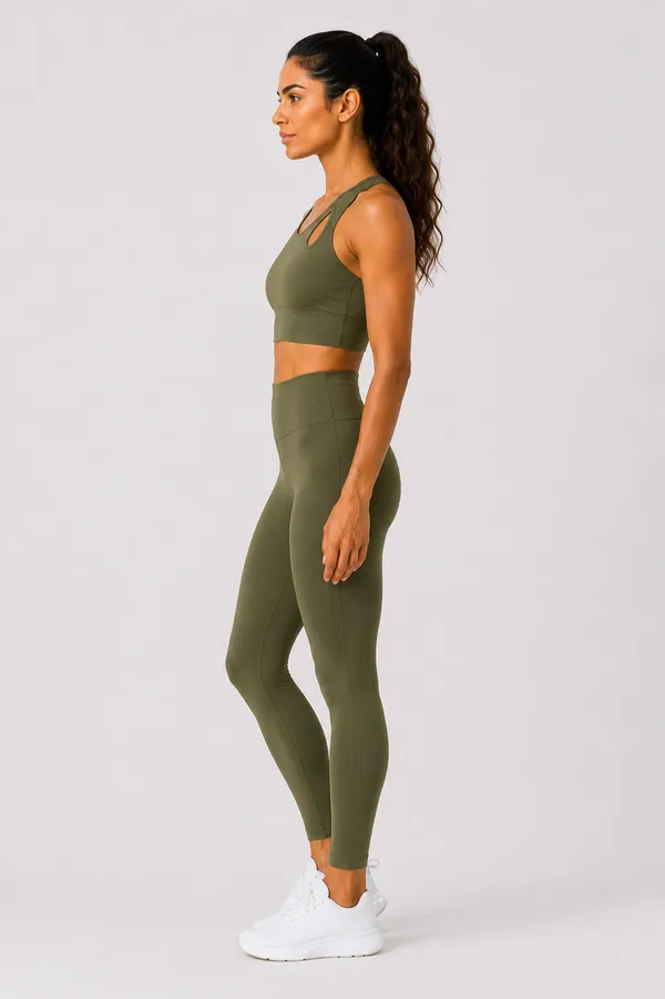 Wear_Jukebox_Unbound_Olive_Green_Nylon-Spandex_Gym_Wear_Set