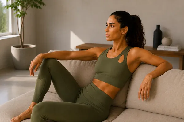 Wear_Jukebox_Unbound_Olive_Green_Nylon-Spandex_Gym_Wear_Set