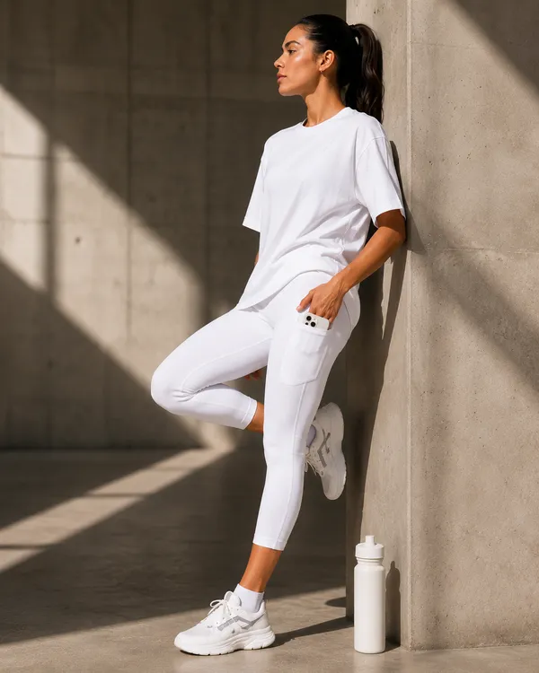 Wear_Jukebox_Off_Duty_White_Nylon-Spandex_Gym_Wear_Set