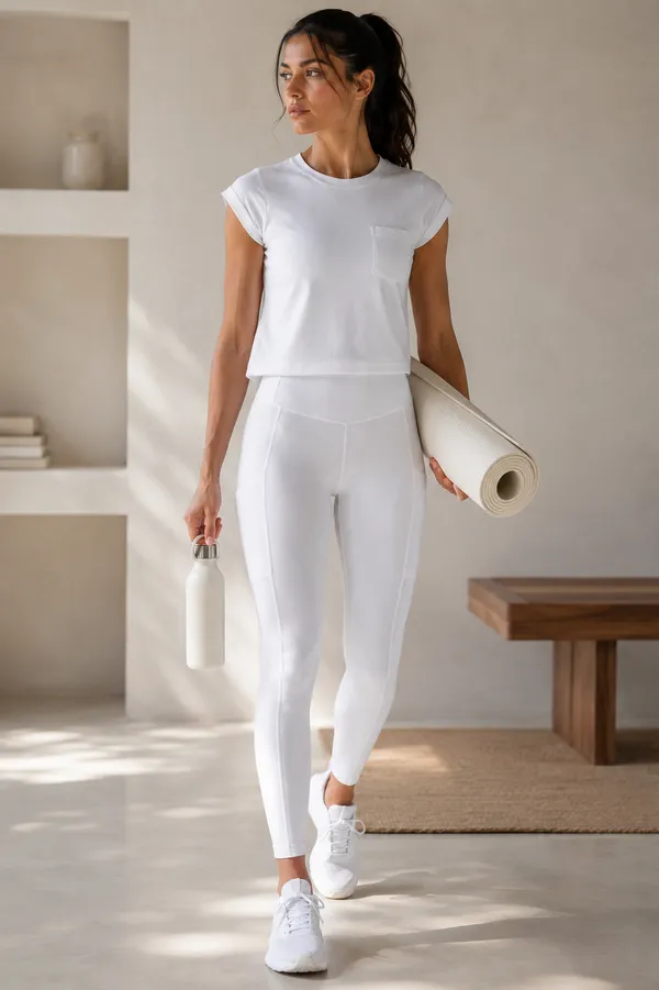 Wear_Jukebox_Just_Easy_White_Nylon-Spandex_Gym_Wear_Set