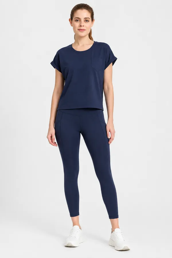 Wear_Jukebox_Just_Easy_Nylon-Spandex_Women_Gym_Wear_Set_Navy