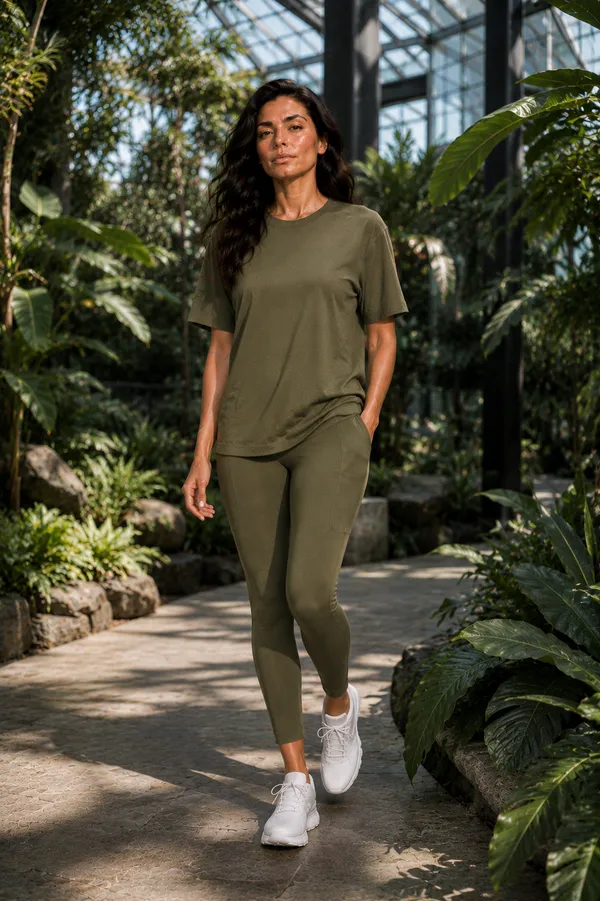 Wear_Jukebox_Off_Duty_Olive_Green_Nylon-Spandex_Gym_Wear_Set