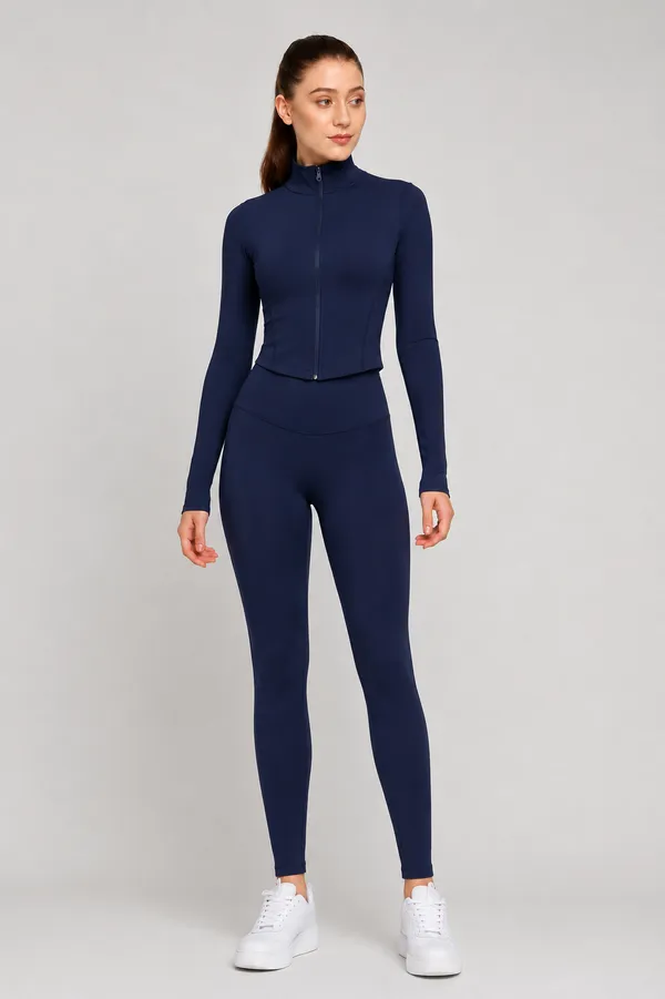 Wear_Jukebox_On_The_Move_Nylon-Spandex_Women_Gym_Wear_Set_Navy