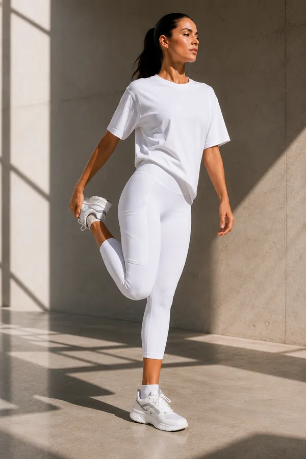 Wear_Jukebox_Off_Duty_White_Nylon-Spandex_Gym_Wear_Set