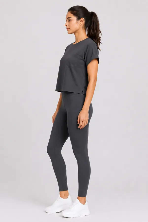 Wear_Jukebox_Just_Easy_Nylon-Spandex_Women_Gym_Wear_Set_Charcoal