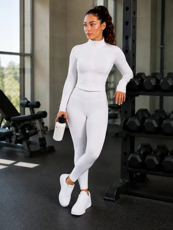 Wear_Jukebox_On_The_Move_Nylon-Spandex_Women_Gym_Wear_Set_White