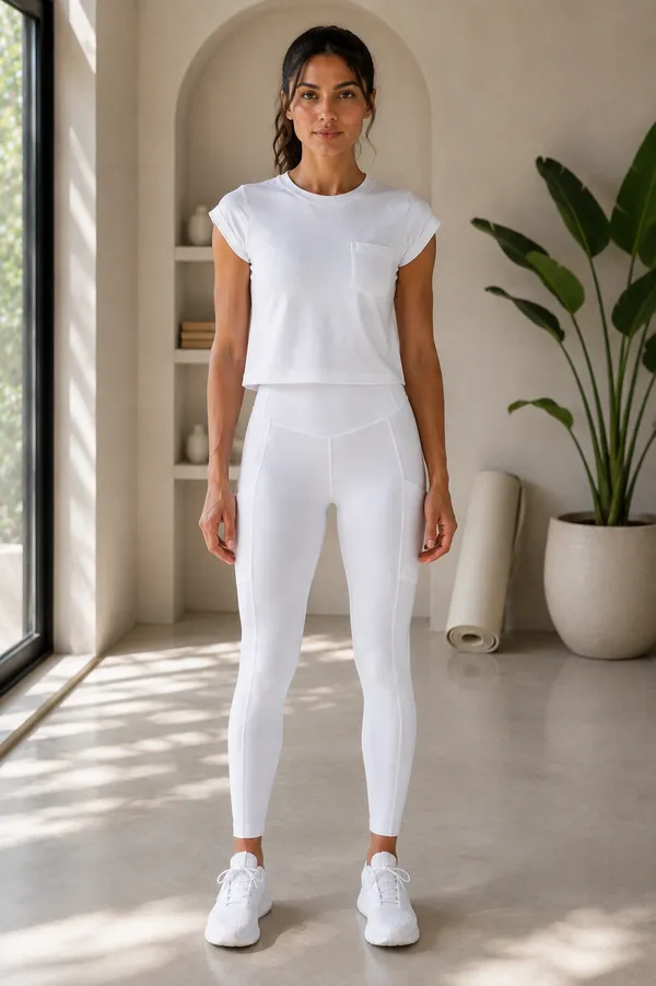 Wear_Jukebox_Just_Easy_White_Nylon-Spandex_Gym_Wear_Set