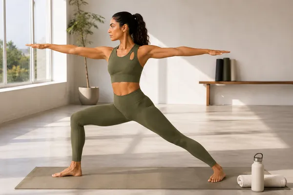 Wear_Jukebox_Unbound_Olive_Green_Nylon-Spandex_Gym_Wear_Set