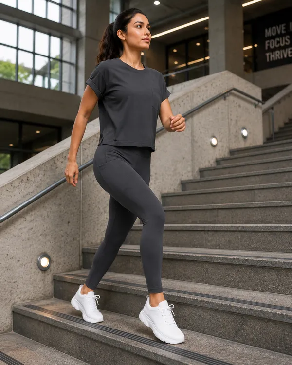 Wear_Jukebox_Just_Easy_Nylon-Spandex_Women_Gym_Wear_Set_Charcoal