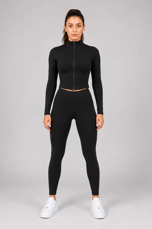 Wear_Jukebox_On_The_Move_Nylon-Spandex_Women_Gym_Wear_Set_Black