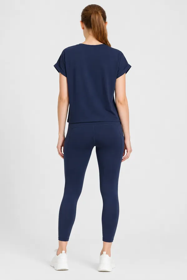 Wear_Jukebox_Just_Easy_Nylon-Spandex_Women_Gym_Wear_Set_Navy