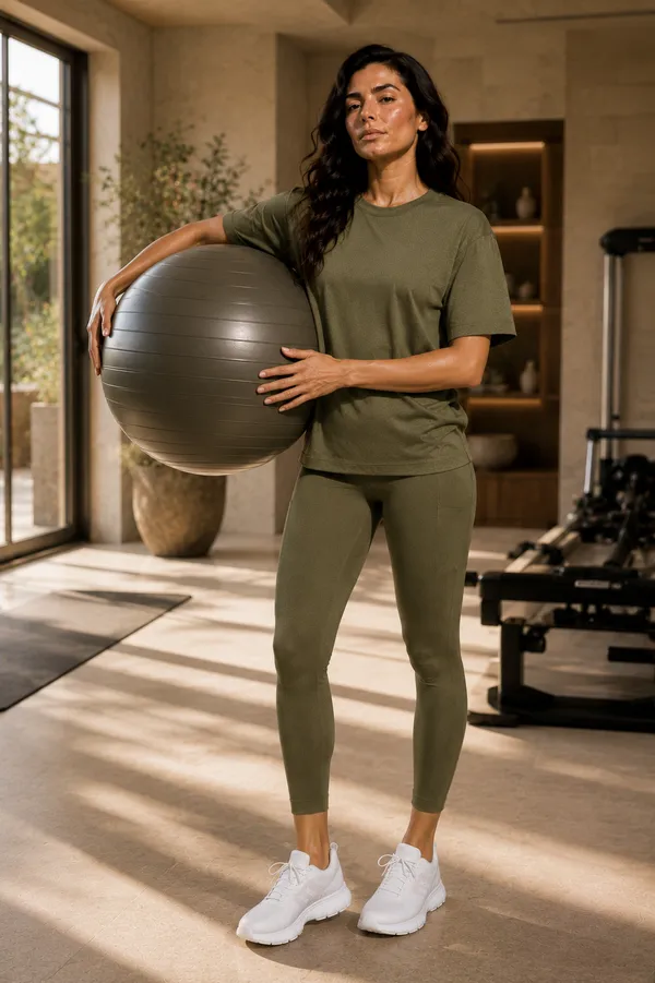 Wear_Jukebox_Off_Duty_Olive_Green_Nylon-Spandex_Gym_Wear_Set