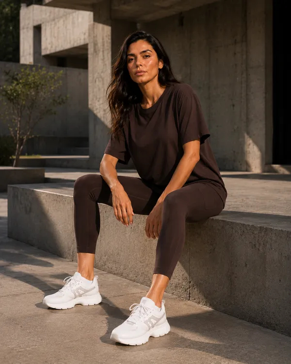 Wear_Jukebox_Off_Duty_Brown_Nylon-Spandex_Gym_Wear_Set