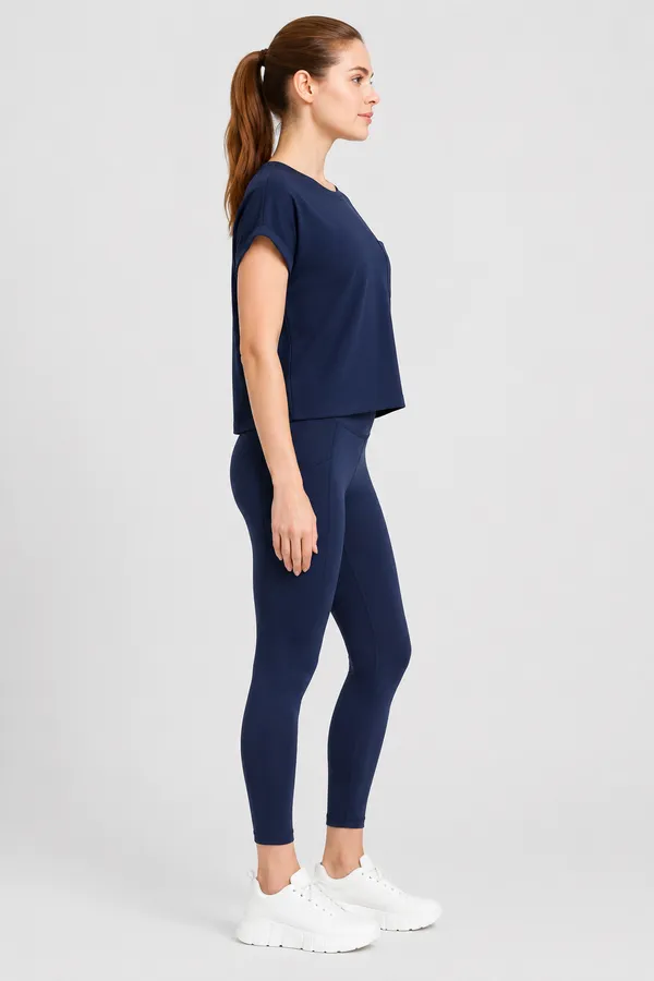 Wear_Jukebox_Just_Easy_Nylon-Spandex_Women_Gym_Wear_Set_Navy