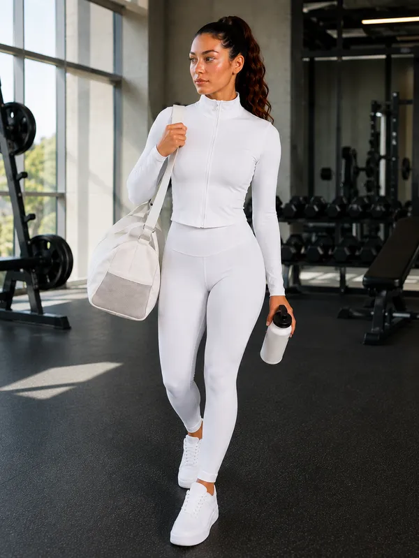 Wear_Jukebox_On_The_Move_Nylon-Spandex_Women_Gym_Wear_Set_White