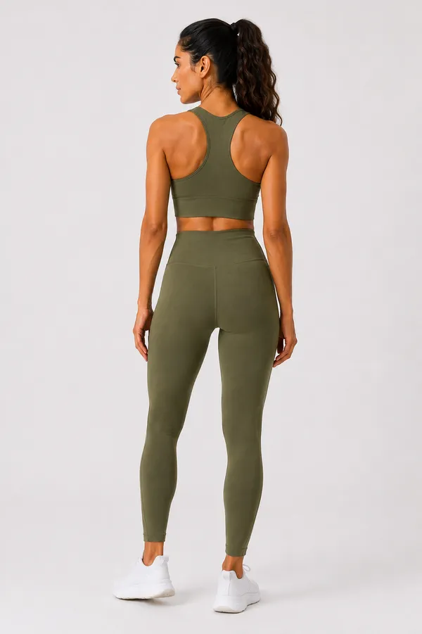 Wear_Jukebox_Unbound_Olive_Green_Nylon-Spandex_Gym_Wear_Set
