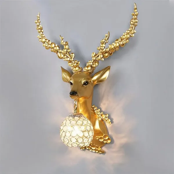 White_Resin_Deer_Head_Wall_Sconce_For_Home_Decor