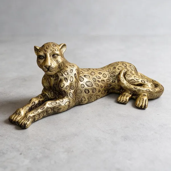 Gold_Resin_Panther_Statue_For_Home_Decor