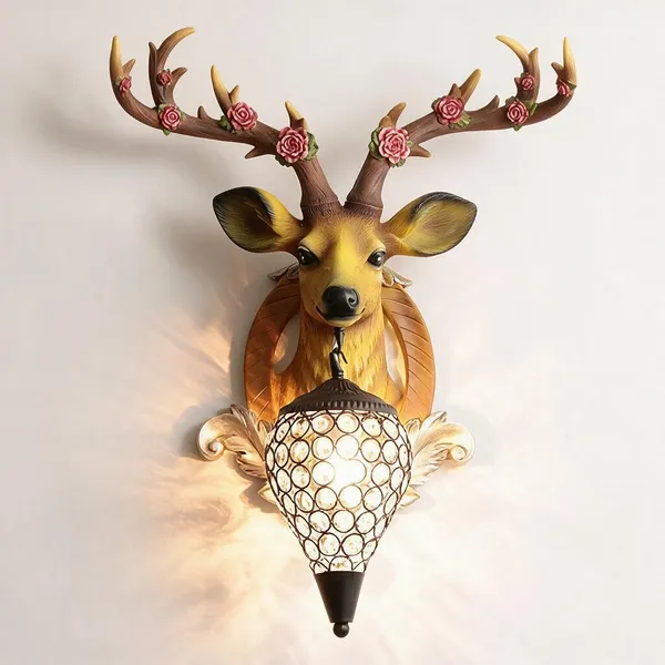 Gold_Resin_Deer_Head_Wall_Sconce_For_Home_Decor