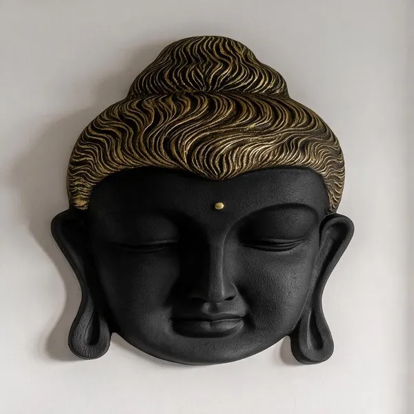 Black_And_Gold_Resin_Buddha_Face_Wall_Hanging_For_Home_Decor