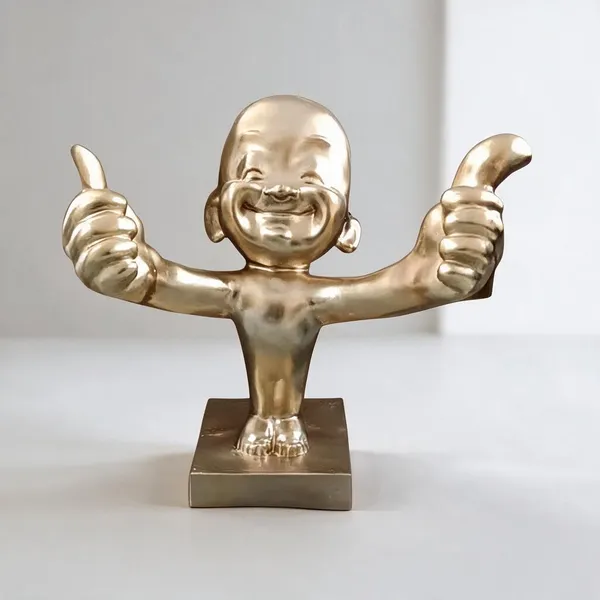 Golden_Resin_Thumb_Man_Figurine_For_Home_Decor
