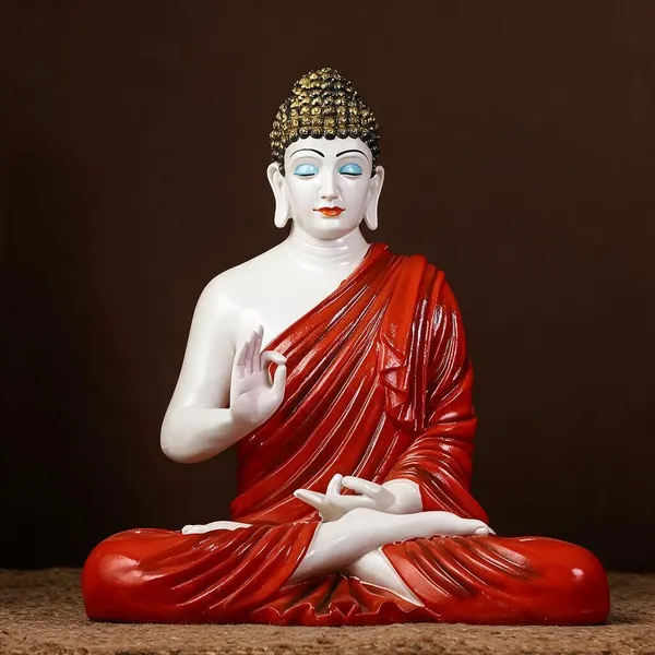Red_Resin_Resin_Buddha_Statue_For_Home_Decor